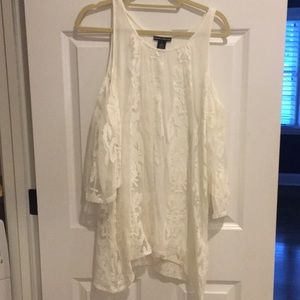 White lace cold shoulder dress size m